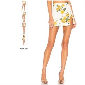 Revolve Yellow L’Academie Floral Skort